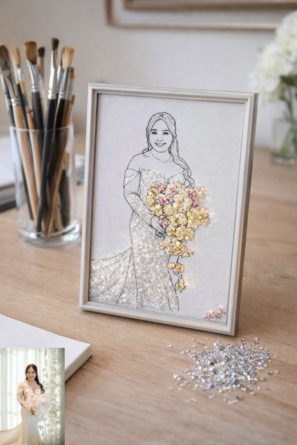 Line Art w/ Mixed Sparkle